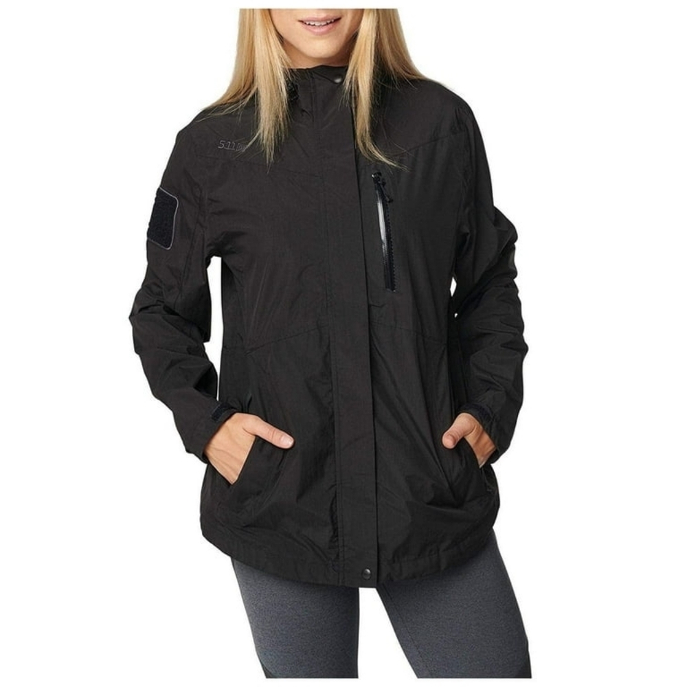 5.11 Tactical Women's Polyester Aurora Waterproof Shell Jacket, Nylon Plain Weav